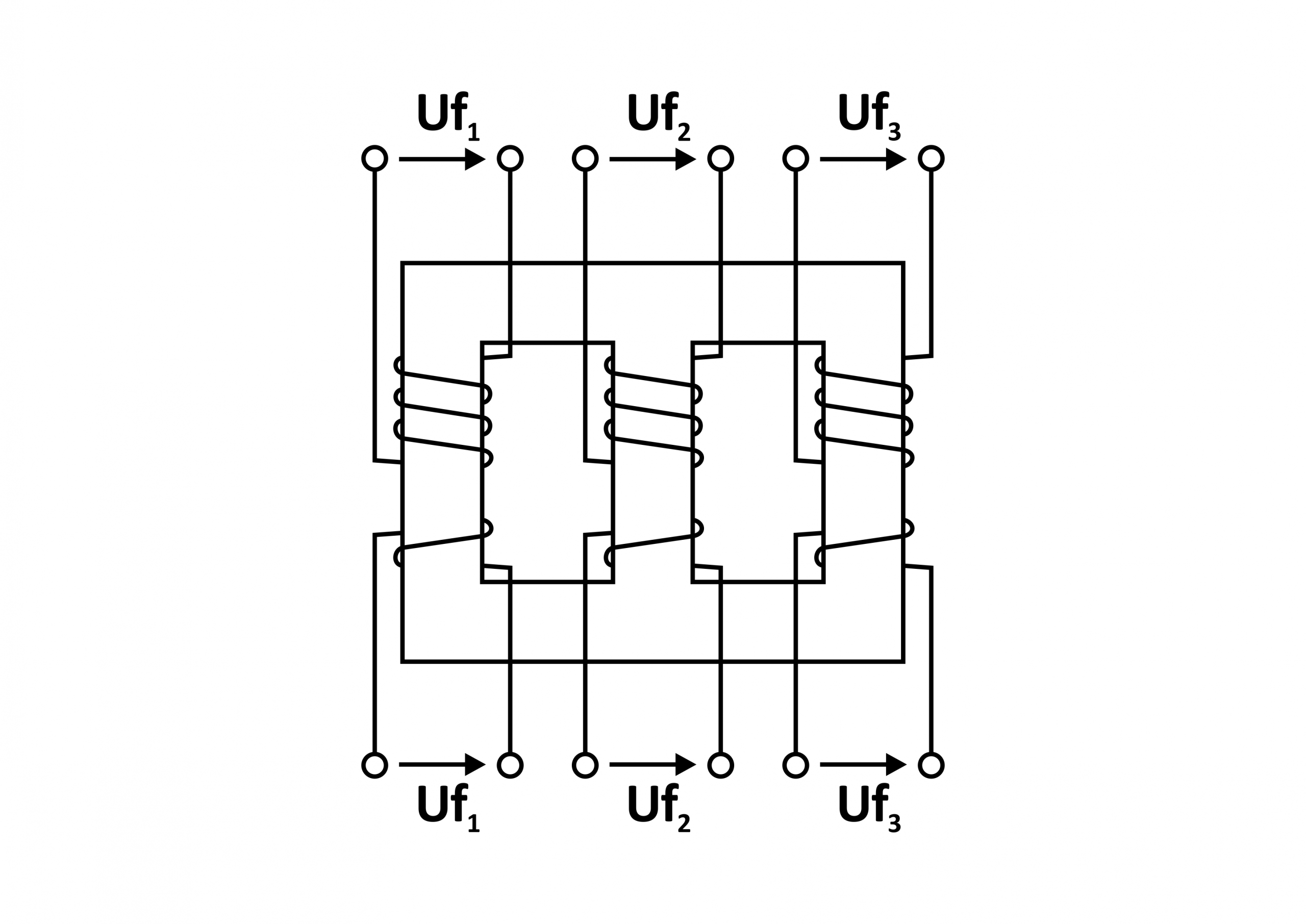 How does a three-phase transformer work?