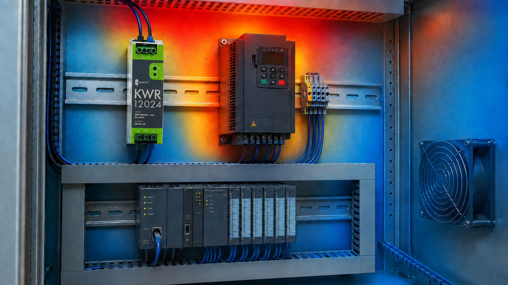 KWR power supply in a control cabinet - operating conditions
